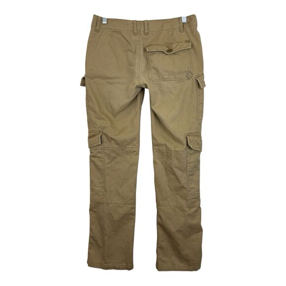 Ralph Lauren VTG Cargo Khaki Pants Sz 2 Low Rise Reconstructed Pocket Button Hem - Picture 4 of 10